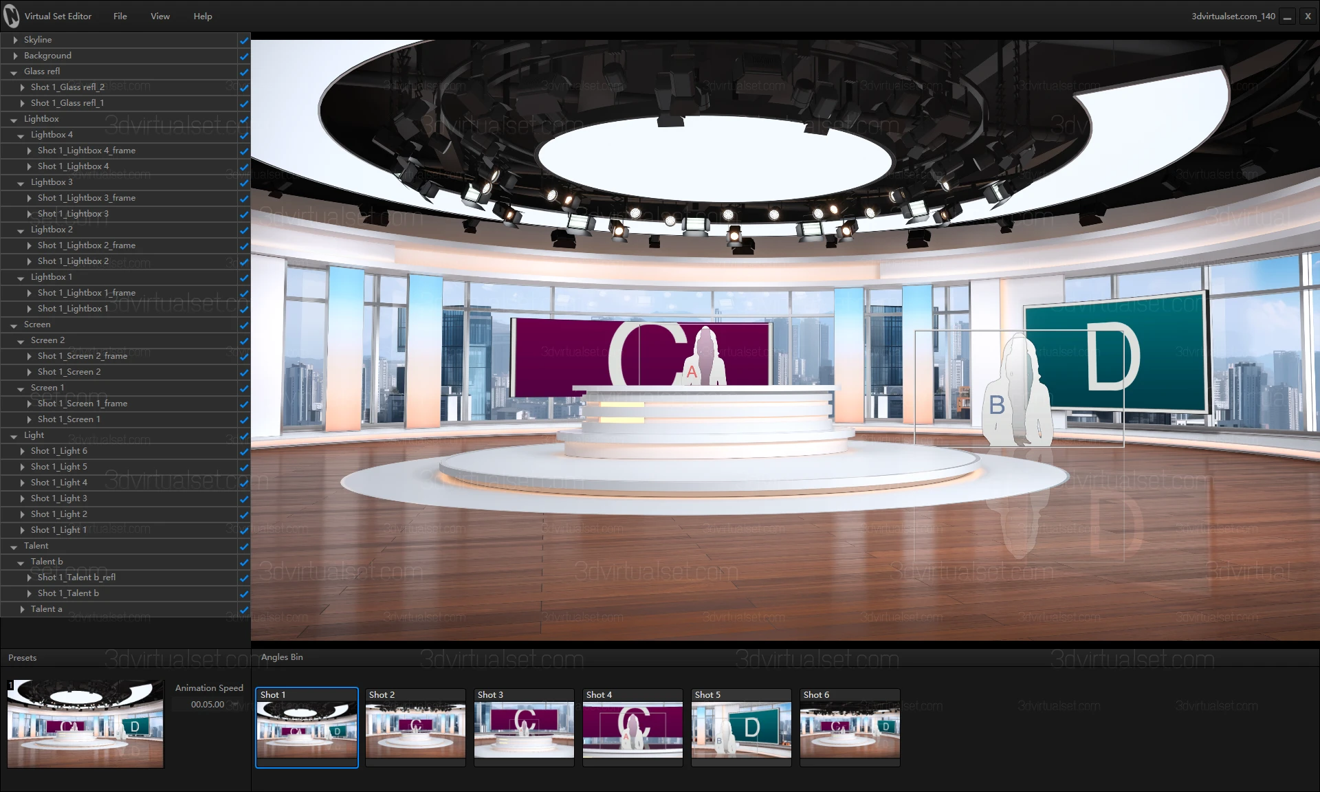 Virtual Set 140 for TriCaster virtual set